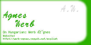 agnes werb business card